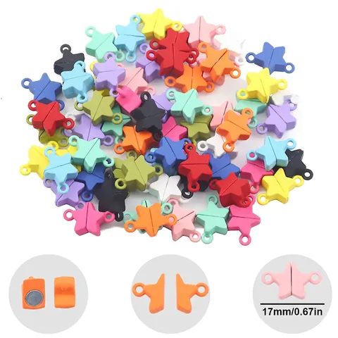 Chiusure Magnetiche A Forma Di Stella In Lega Connettori Per Gioielli Per La Creazione Di Bracciali E Collane Fai-da-te Accessori Colorati