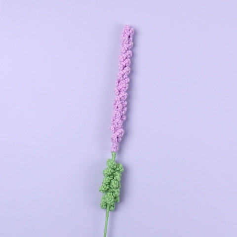 Handmade Crochet Lavender Flower Knitted Wool Yarn Artificial Flower For Home Table Wedding Decoration Gift