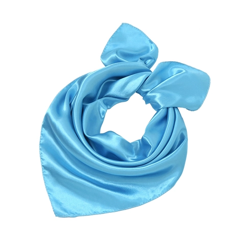 Women Satin Square Scarf Solid Color Shiny Imitation Satin Neckerchief Hair Band Headwrap For Performance Daily Wear
