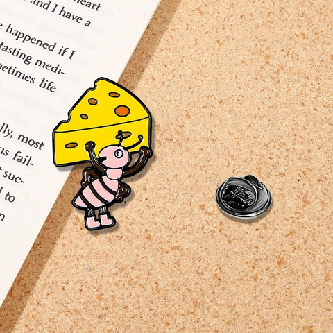 Schattige Cartoon Mier Emaille Broche Legering Druppelolie Dier Badge Voor Rugzak Student Kleding Decoratie Sieraden Cadeau