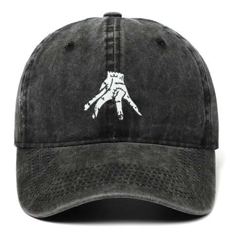 Vintage Washed Cotton Baseball Cap Retro Distressed Hat Novelty Stitched Hand Embroidery Adjustable Strapback Unisex Casual