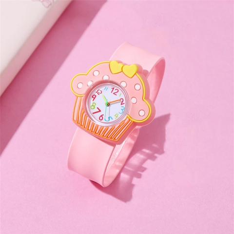 Cartoon Animal Fruit Slap Watch For Kids Silicone Analog Quartz Watch Cute 3D Pattern Time Teacher Wristwatch School Gift