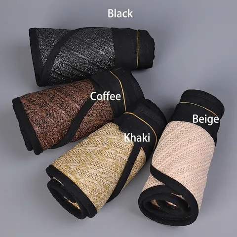 Visière De Soleil Pour Femmes Chapeau En Paille De Papier Tissée Large Bord Pliable Réglable Été Plage Forme Seau