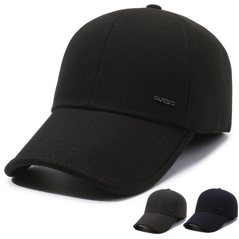 Cappello Da Baseball Uomo Inverno Protezione Orecchie Caldo Fodera In Pile Regolabile Cotone Antivento Berretto Casual