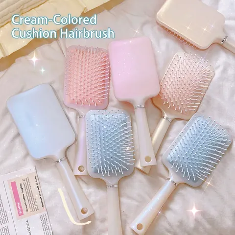Air Cushion Haarbürste Perlmutt Kunststoff Kopfhaut Massage Entwirrungskamm Antistatisch Elegant Tragbares Styling Tool