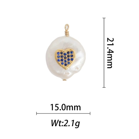 Ciondoli Künstliche Perle Barocche Rame Intarsiato Zircone Opale Cuore Stella Luna Malocchio Croce Hamsa DIY Gioielli Ciondoli Per Donne