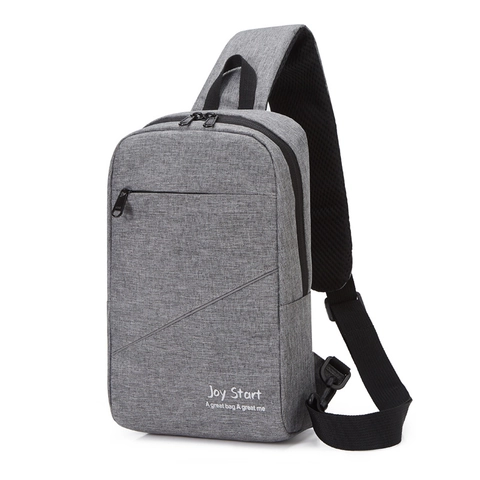 Borsa A Tracolla Uomo Borsa Da Petto Porta USB Striscia Riflettente Impermeabile Resistente All'usura Viaggi