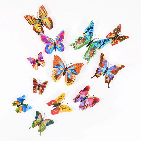3D Schmetterling Wandaufkleber PVC Wasserdicht Bunt DIY Dekorative Aufkleber Für Haus Wohnzimmer Schlafzimmer Büro