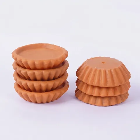 Realistic PVC Artificial Egg Tart Crust Model Fake Food Shell For DIY Photography Props Kitchen Display Pretend Play Toys