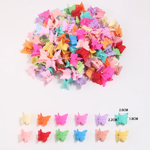 Mini Schmetterling Haarklammern Matte Kunststoff Bunte Haargreifer Für Mädchen Frauen Frisuren Zubehör