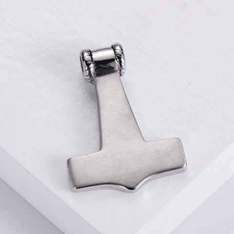 Collana Con Pendente Martello Di Thor Mjolnir Acciaio Inossidabile 304 Vichingo Nordico Stile Gotico Punk Per Uomini