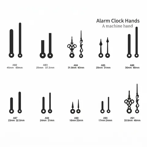 Aluminum Clock Hands Hour Minute Second For DIY Repair Replacement On Wall Clocks And Alarm Clocks