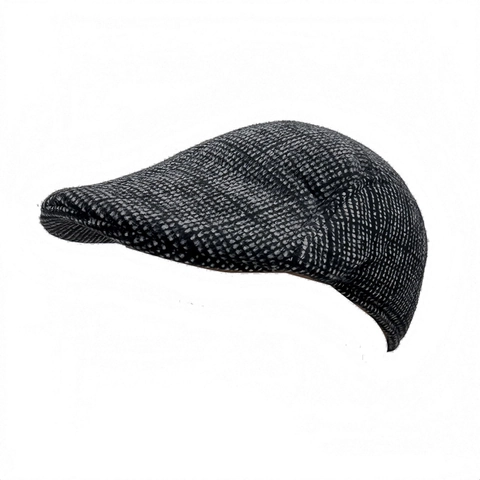 Mens Ivy Cap Vintage Woolen Tweed Flat Cap Warm Winter British Style Newsboy Hat For Middle Aged And Elderly Men