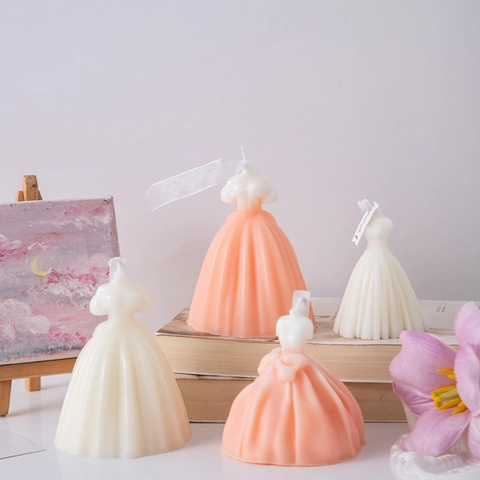 Geurkaars Creatieve Trouwjurk Bruidegom En Bruid Vorm Sojawax Woondecoratie Ornament Fotografie Props Souvenir