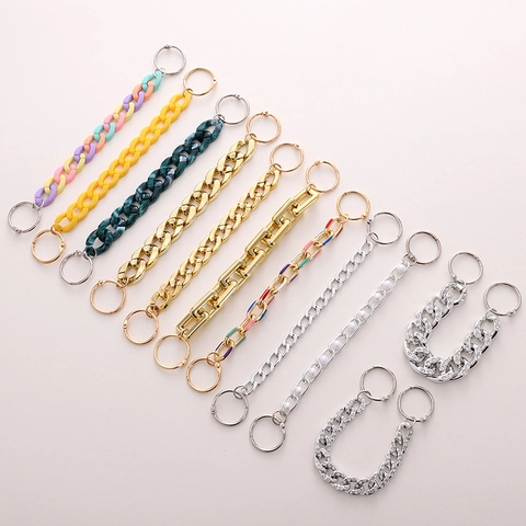 DIY Schuh Charms Kette Für Clogs Zubehör Künstliche Perlen Acryl Legierung Strass Künstliche Perlen Dekorationen Modeschmuck