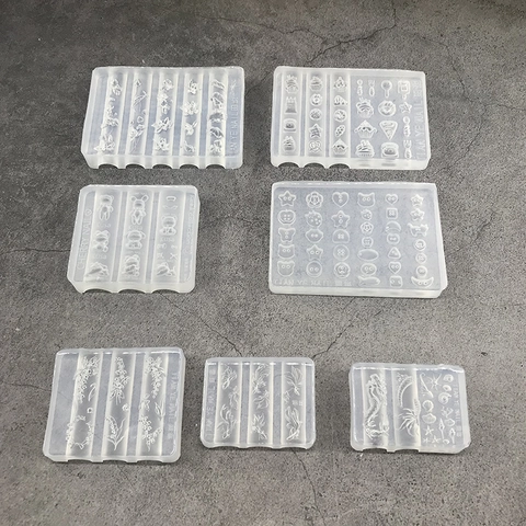3D Nail Art Silicone Mold Lotus Mermaid Button Flower Design DIY Manicure Craft Tool Jewelry Making Fondant