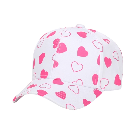 Kids Baseball Cap Polyester Tie Dye Heart Butterfly Daisy Print Rainbow Gradient Sun Protection Adjustable Hat Children