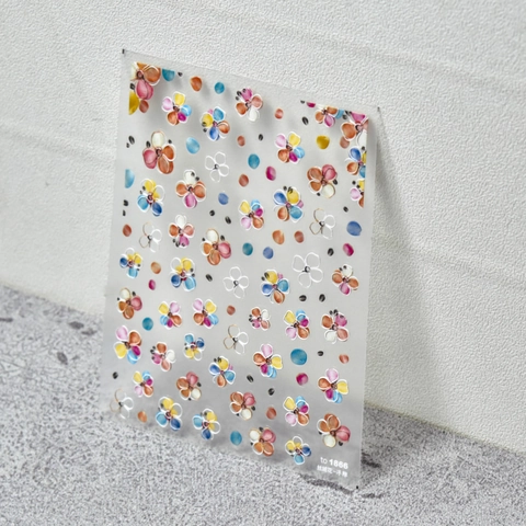 Adesivi Per Unghie In Rilievo 5D 3D Floreali Lettere Gotiche Autoadesivi Decorazione Per Manicure Fai Da Te