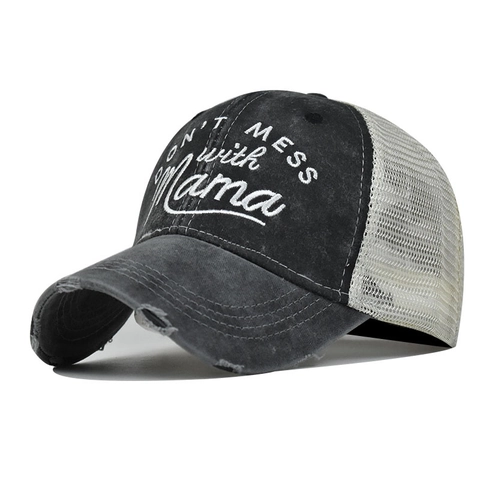 Cappello Da Baseball Donna Con Coda Di Cavallo Cotone Lavato Criss Cross High Messy Bun Trucker Hat Vintage Regolabile