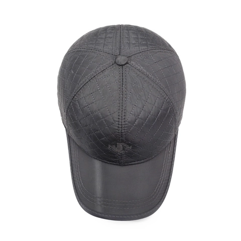Baseball Cap Winter Warm Windproof Quilted Ear Flaps Adjustable Polyester Outdoor Casual For Men