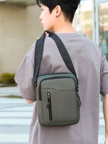 Herren Umhängetasche Wasserfest Oxford Tuch Mehrere Taschen Verstellbarer Gurt Alltag Pendeln Lässig Messenger