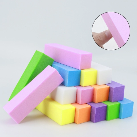Professional Colorful Nail Buffer Block Sanding Sponge Nail File Grit Polishing Blocks For Manicure Pedicure Nail Art Tools