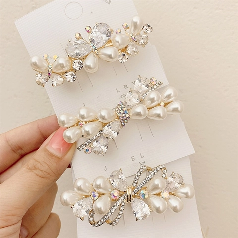 Fermaglio Lega Perla Artificial Cristallo Farfalla Stella Fiocco Elegante Molletta Capelli Stile Barocco Accessori Per Capelli