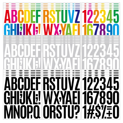 Grandi Adesivi Lettere E Numeri In Vinile Impermeabile Decalcomanie Autoadesive Per Cassetta Postale Auto Scrapbooking DIY