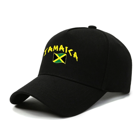 Casquette De Baseball Drapeau Jamaïque Polyester Coton Sportive Visière Courbée Réglable Extérieur Solaire Unisexe
