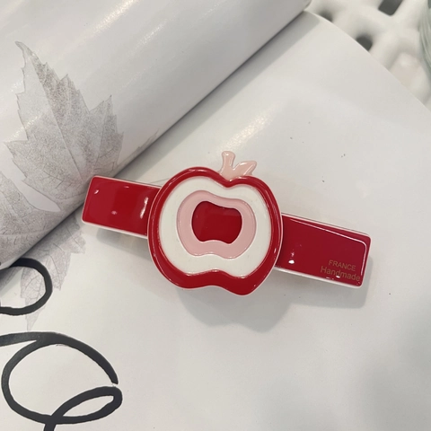 Fermagli Per Capelli In Acetato Mela Rossa Labbra Molletta A Becco D Anatra Elegante Stile Cinese Accessori Fatti A Mano Donne