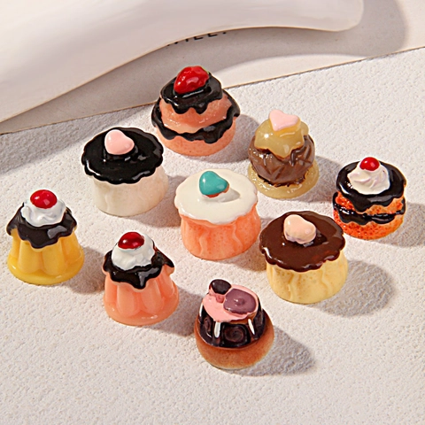 Miniature Modelli Di Torta Simulazione Resina Accessori Fai Da Te Cibo Realistico Cuore Fragola Decorazione Casa Delle Bambole