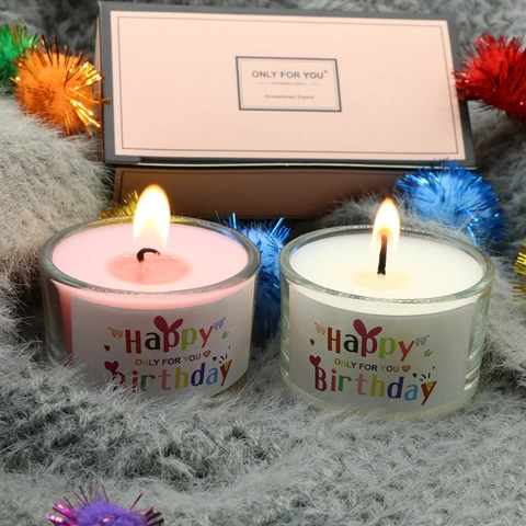 Aromatherapy Scented Candles Soy Wax Glass Cup Essential Oils Gift Packaging Home Fragrance Decoration Romantic Handmade