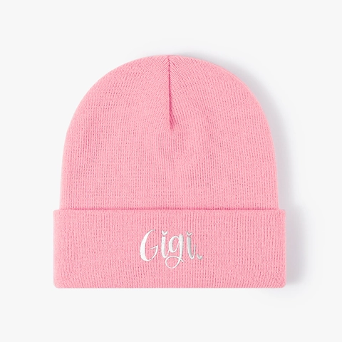 Knit Beanie Hat Acrylic Warm Winter Cuffed Skull Cap Embroidered Letter Heart Trendy Unisex For Men Women