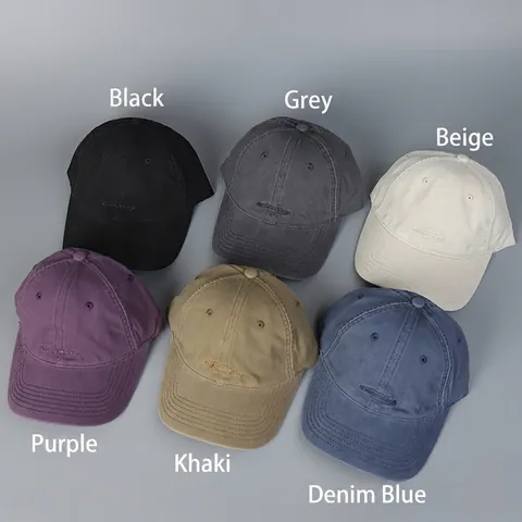 Washed Cotton Baseball Cap Bestickte Buchstaben Verstellbarer Sonnenschutz Lässige Outdoor Dad Hat Für Herren Damen