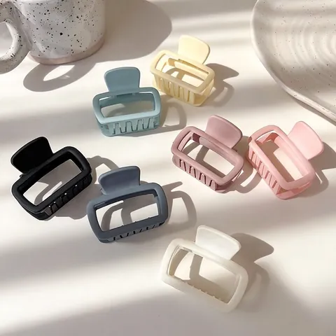 Matte Quadratische Haarklammern Acryl Frosting Rutschfeste Haarnadeln Koreanischer Stil Haar Accessoires Für Frauen