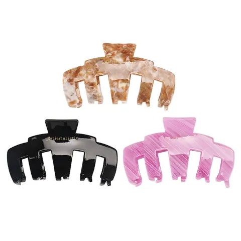 Große Haarklammern Aus Acetat Geometrische Marmor Schildpatt Muster Starker Halt Mode Haaraccessoires Für Damen