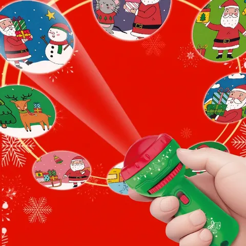 Navidad Proyección Linterna Juguete Niños Educación Temprana Proyector De Noche Portátil Plástico Regalo