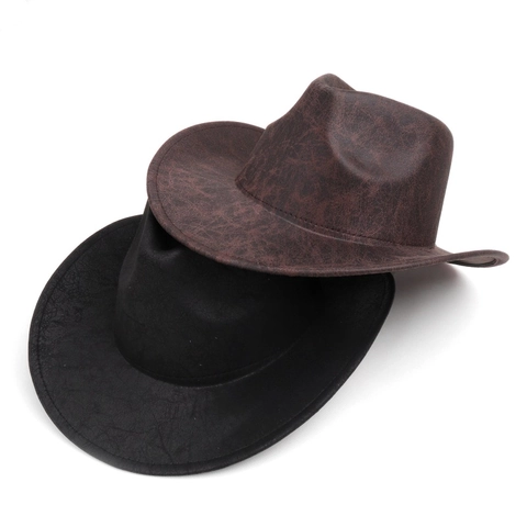 Retro Western Cowboyhut Wildlederimitat Struktur Breite Krempe Jazz Fedora Für Herren Damen Vintage Outdoor Sonnenschutz