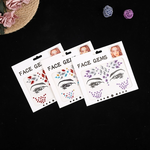 Gioielli Per Il Viso Brillanti Adesivi In Strass Autoadesivi Per Trucco Da Festa Festival Rave Body Art DIY