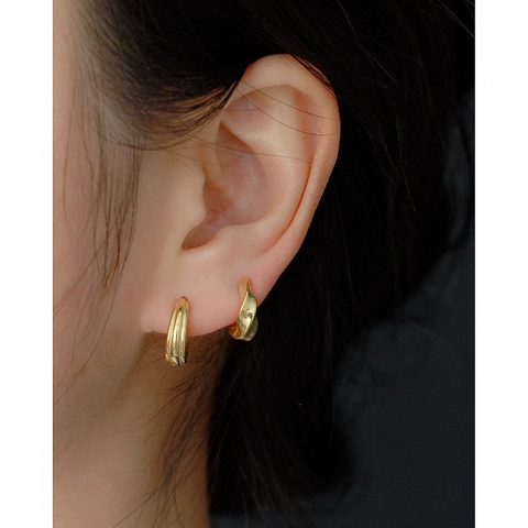 Twisted Hoop Earrings 925 Sterling Silver Minimalist Geometric Polished Jewelry Accessories For Women