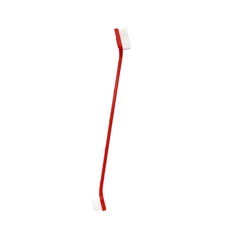 Pet Toothbrush Double Ended Long Handle PP Handle Soft Nylon Bristles Oral Cleaning Hygiene Care Tool For Dogs And Cats