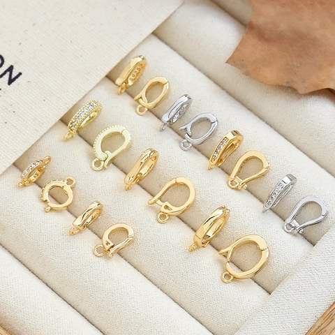 Jewelry Clasp Connector With Cubic Zirconia DIY Necklace Bracelet Making Universal Findings