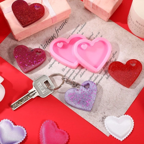Siliconen Mal Hart Bot Poot Kruis DAD MOM Letter Vorm DIY Sleutelhanger Ambacht Maken Aromatherapie