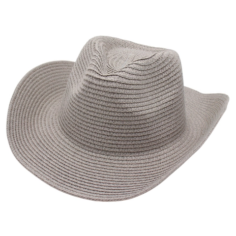 Western Cowboy Straw Hat Wide Brim Woven Sun Protection Beach Summer Outdoor Vintage Panama Style For Men Women