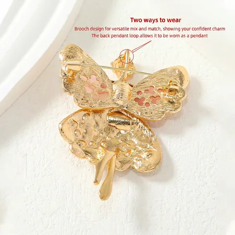Vintage Ballet Girl Brooch Pin Alloy Rhinestone Cat Eye Stone Fairy Angel Pendant Elegant Dress Accessory For Women