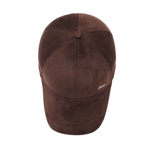 Men Winter Corduroy Baseball Cap With Ear Protection Earflaps Warm Windproof Outdoor Adjustable Sports Hat