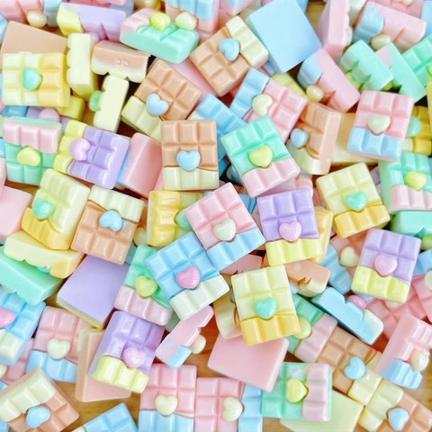 Mini Resin Flatback Cabochons Heart Lollipop Chocolate Shape DIY Jewelry Accessories Phone Case Decor Sweet Kawaii
