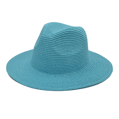 Straw Fedora Hat Wide Brim Breathable Sun Protection Summer Beach Travel Jazz Panama Cap For Men Women