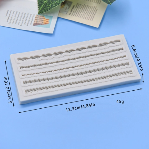 Geflochtenes Seil Silikonform Fondant Tortendekoration DIY Backwerkzeug Gedrehte Textur Schokolade Bastelform