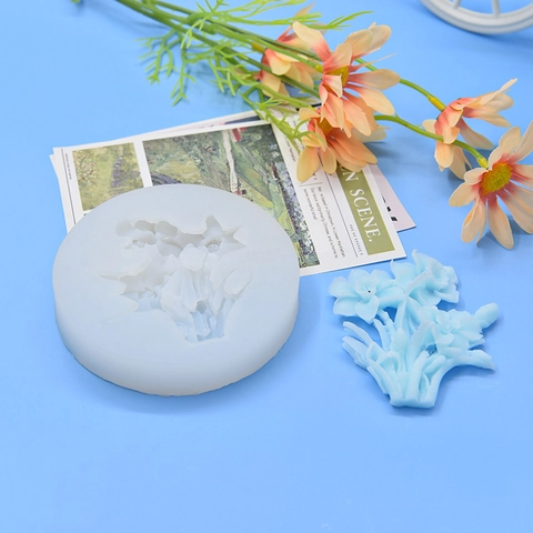 Floral Flower Silicone Mold For Baking Fondant Cake DIY Resin Craft Plaster Aromatherapy Soap Making Decorative Tool